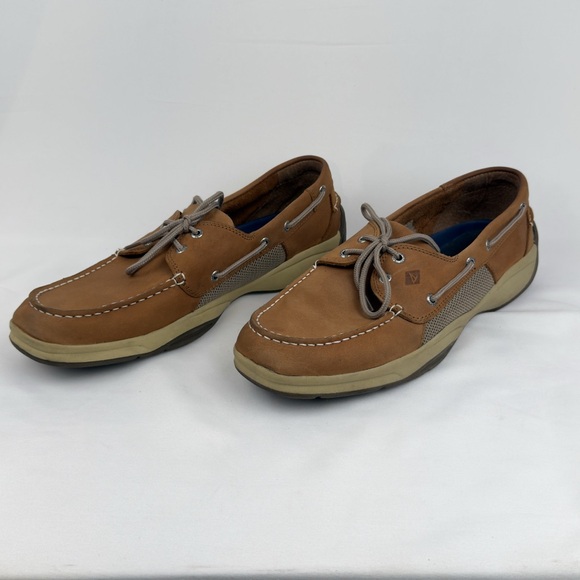 Sperry Top-Sider Wave Driver Boat Shoes Leather Moc Toe Tan Men’s Sz 13 STS21592 - Picture 2 of 13